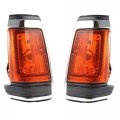 Partomotive For 83-86 720 Pickup Truck Corner Turn Signal Park Light Lamp Assembly Set Pair 