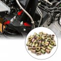 Uxcell 50pcs M9 Zinc Plated Carbon Steel Car Rivet Nut Flat Head Threaded Insert
