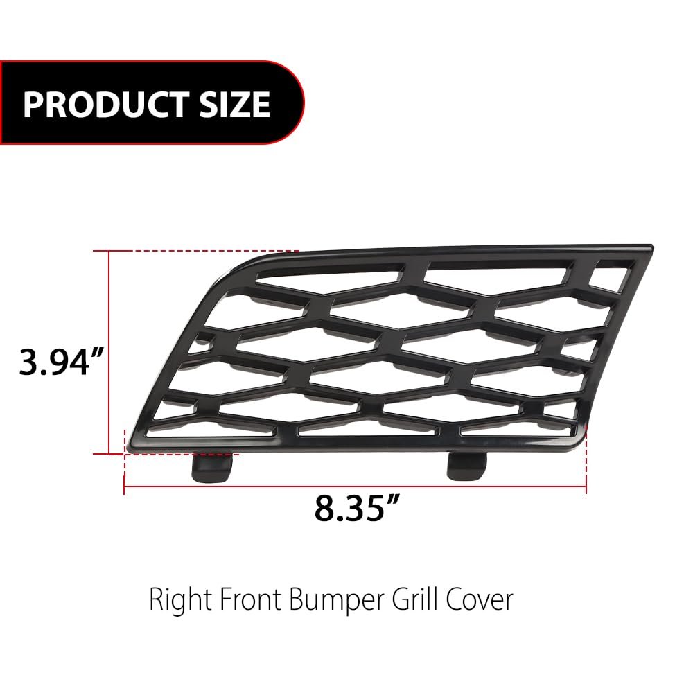 Front Bumper Air Inlet Grill Cover Right Passenger Side For Land Rover Range L322 4 4l V8 2006 2009 Black Not Sport Models