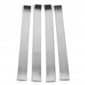 Qiilu Car Door Plate Sill Scuff Cover Stainless Steel Exterior 4pcs Entry Strip Protector Decoration Fit For Tundra 2011-2020