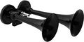 Vixen Horns Vxh2311b Loud 129db 2 Dual Trumpet Train Air Horn With One Compressor Full Complete System Kit 12v Black 
