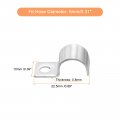 Uxcell 80 Pcs Pipe Strap Fit For 5 16in 8mm 304 Stainless Steel Clamp With 1 Hole Conduit Or Fixing