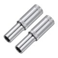 2 Pcs 3 8 Inch Drive 9mm 6-point Deep Socket Metric Steel With Chrome Plated 