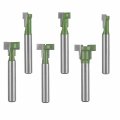 Keyhole Router Bit Set 1 4 In Shank 6 Piece With 56 3 8 9 16 1 2 Blade Diameters Carbide Inserts For Wood And Mdyhole Router 