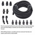 Labwork 6an 25 Feet Fuel Injection Line Fitting Adapter Kit Rubber Filler Feed Hose With 13pcs Push Lock Swivel Ends