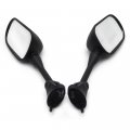 Httmt Mt061- Black Oem Aftermarket Side Racing Mirrors Compatible With Kawasak Ninja 2005-2008 Zx-6r 636 Zx6rr 2004-2008 Zx-10r
