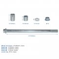 Minho 12mm 220mm Front Rear Axle With Bush 30mm 20mm 5mm Fit For Pit Pro Dirt Bike Scooter Quad Atv