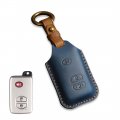 Handmade Leather Key Fob Case Cover For Toyota Avalon Camry Corolla Highlander Prius Rav4 Venza Hyq14acx Hyq14aab Hyq12acx