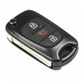 Hqrp 2-pack Remote Flip Folding Key Fob Shell Case Keyless Entry W 3 Buttons For Kia Soul 2010 2011 2012 2013