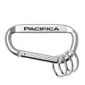 Officially Licensed Chrysler Pacifica Laser Etched Silver Metal Carabiner Keychain With Split Key Rings 3 In X 1 5