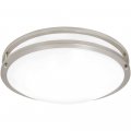 Maxxima 18 Led Flush Mount Ceiling Light Fixture Satin Nickel Round 2000 Lumens 5 Cct 2700k 3000k 3500k 4000k 5000k Dimmable 