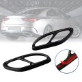 Pair Exhaust Tail Pipe Mufflers Cover Rear Bumper Cylinder For Mercedes-benz A B C E Cla Glc Gle Gls Class W205 W213 X253 