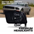 G-plus Headlights Compatible With 2005-2009 Ford Mustang Not Fit Factory Xenon Hid Models Not For Shelby Gt50 Gt500kr Smoky