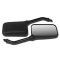 Left Right Side Short Stem Replacement Mirror For Gp Deluxe Pair 130mm X 85mm True Vision Surface Matte Black Finish 10mm 