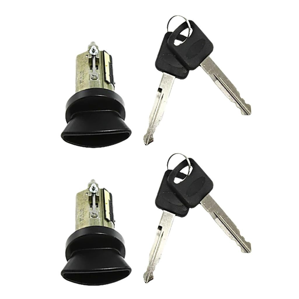 Ignition Lock Cylinder Pair For Mazda B4000 1998 To 2009 Black Replacement 1f2009012b 1l3z11582a Steering Column Mounting