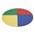 Ecr4kids Softzone All-around Activity Mat Round Baby Play Colorful Foam Pie Shape Mats Infant And Toddler Pads For Crawling 