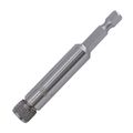 Wiha 71492 1 4-inch By 62mm Screw On Cap Bit Holder With Rubber O-ring Retainer Stainless Steel 