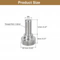 Uxcell M5x12mm Knurled Thumb Screws 6pcs Brass Bolts With Shoulder Grip Knobs Fasteners Silver Tone