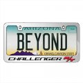 Ipick Image Made For Dodge Challenger R T 3d Embossed Letters On Mirror Chrome Metal License Plate Frame