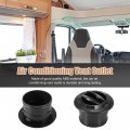 X Autohaux 75mm Universal Black Air Conditioning Warm Vent Deflector Outlet Louvered For Car Rv Without Grille