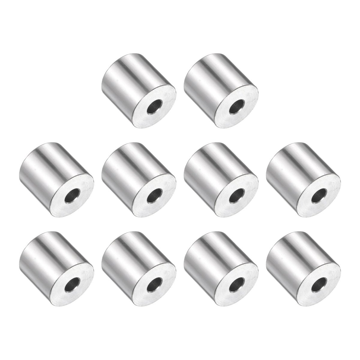 10pcs Stainless Steel Spacers 1 4 In Bore X 3 Od 5 8 Length Round Metal Screw Bushing Plain Finish For M6 Screws Bolts And Rods