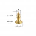 Uxcell Brass Wood Screws M2x6mm Phillips Flat Head Self Tapping Connector For Door Cabinet Wooden Furniture 50pcs
