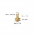 Uxcell Knurled Thumb Screws M8x20mm Flat Brass Bolts Grip Knobs Fasteners For Pc Electronic Mechanical 2pcs