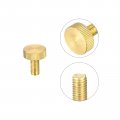 Uxcell Knurled Thumb Screws M8x20mm Flat Brass Bolts Grip Knobs Fasteners For Pc Electronic Mechanical 2pcs