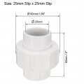 Uxcell 25mm Inner Dia Slip Pvc Pipe Fitting Union Solvent Socket Quick Connector