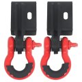 Red Front Demon Tow Hook Brackets With 3 4 In D Ring Shackles For Tacoma 2009 2023 Steel Replacement Set 1 Pair 