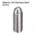 Uxcell Ball Point Set Screws M4 X 10mm 304 Stainless Steel Metric Spring Hex Socket Screw 20pcs