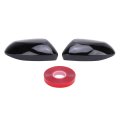 Black Rearview Mirror Caps Protective Weather Covers For Vehicle