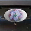 Tropical Blue Hibiscus Hawaiian Bloom Oval Tow Trailer Hitch Cover Plug Insert