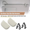 X Autohaux 2 Set Beige Iron Sun Visor Cap Clip Retainer No Ds7z-54672a40-af Ds7z4273aa Ds7z-9904132-a Ford Fusion 2013-2016 For