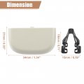 X Autohaux 2 Set Beige Iron Sun Visor Cap Clip Retainer No Ds7z-54672a40-af Ds7z4273aa Ds7z-9904132-a Ford Fusion 2013-2016 For