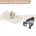 X Autohaux 2 Set Beige Iron Sun Visor Cap Clip Retainer No Ds7z-54672a40-af Ds7z4273aa Ds7z-9904132-a Ford Fusion 2013-2016 For