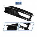 X Autohaux Pair Front Fog Light Grille Bumper Grill Cover For Audi A4 S4 S-line 2013-2015 8k0807681l 8k0807682m Black