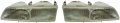 Epic Lighting Headlights Lens And Housing Assembly Replacement For Ford 1989-1993 Thunderbird Fo2502115 Fo2503110 E9sz13008b 