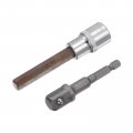 Uxcell H10 Hex Bit Socket 1 2 Square Drive Cr-v Sockets S2 Steel Bits 4 Length With Shank Power Drill Adapter