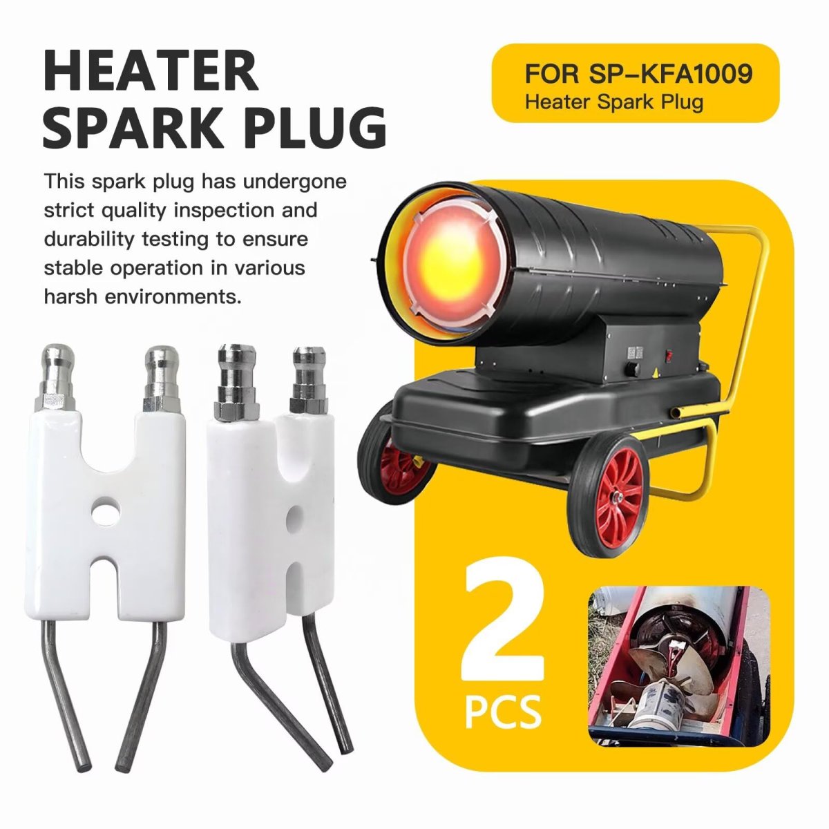 2x Sp-kfa1009 Spark Plug Replacement For Portable Heaters Models Rmc-kfa170tdgp 2008 Rmc-kfa400tdgd 2010 Rmc-kfa650tdgd