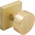 Stone Harbor Hardware Bonn Door Knob With Square Rosette Passage Hall Closet Latch Satin Brass 