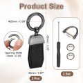 2pcs Car Key Chain Zinc Alloy Leatherchain Anti-lost D-ring Key Fob 360 Degree Rotatable Decorative With Screwdriver For Men