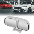 Uxcell Dual Adjustable Wide Angle Car Left Side Rear View Blind Spot Mirror Silver Tone