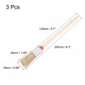 Uxcell Round Paint Brush 9 Length 1 Dia Natural Bristle With Wood Handle For Wall Treatment Furniture Diy Art Crafts 3pcs