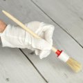 Uxcell Round Paint Brush 9 Length 1 Dia Natural Bristle With Wood Handle For Wall Treatment Furniture Diy Art Crafts 3pcs
