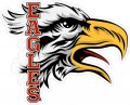 Stickertalk Red Eagle Mascot Sticker 5 Inches By 4 