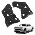 2pcs Front Bumper Bracket Set Black Steel Replacement For 2014-2018 Silverado 1500 Sierra 13456477 