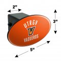 The University Of Texas Rio Grande Valley Vaqueros Logo Oval Tow Hitch Cover Trailer Plug Insert 2