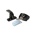 11675 Locking Camper Door Latch Universal Black Die Cast Alloy Steel With Mounting Screws 