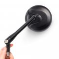 Motorcycle Mirrors Aluminum Retro 4 In Round Matte Black Convex Pair With 10mm And 5 16 Bolts For Harley Davidson Honda Yamaha 